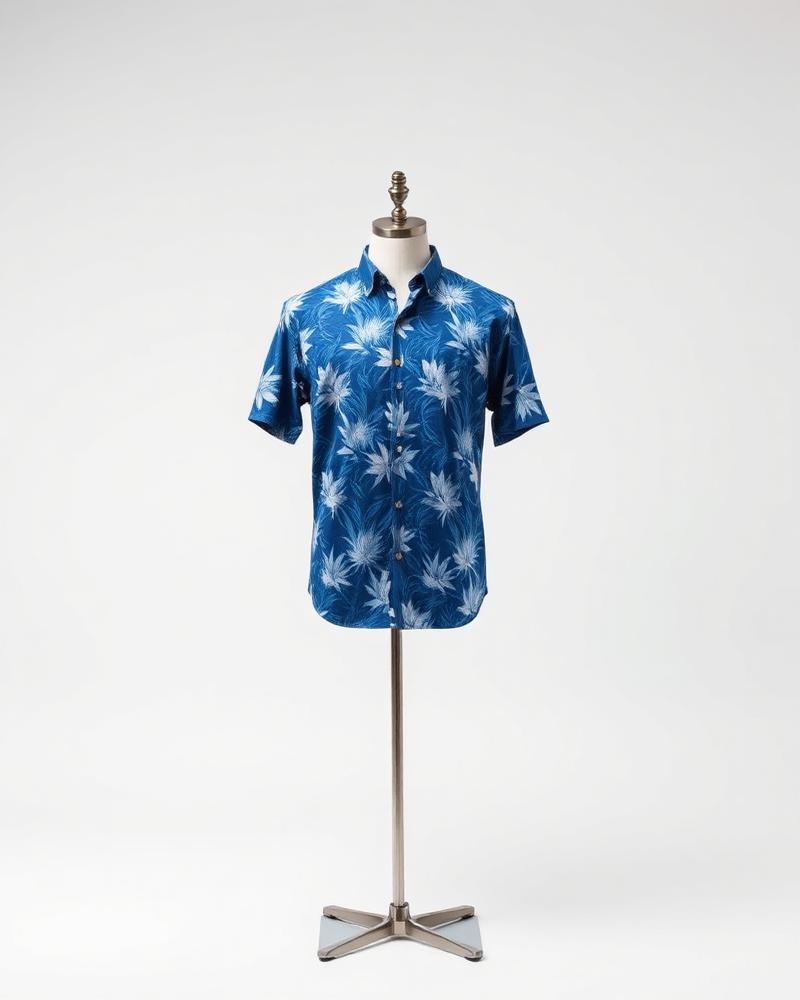 Men Blue Printed Shirt