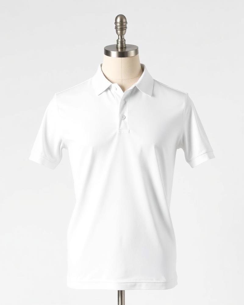 Men White Polo T-Shirt